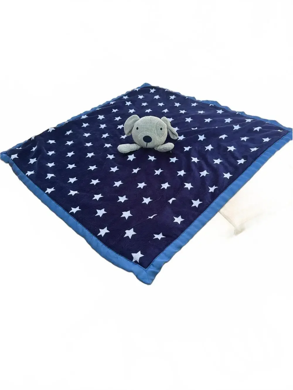 Target Cloud Island Blue Tweed Dog Security Blanket Lovey Stars Satin Trim 29